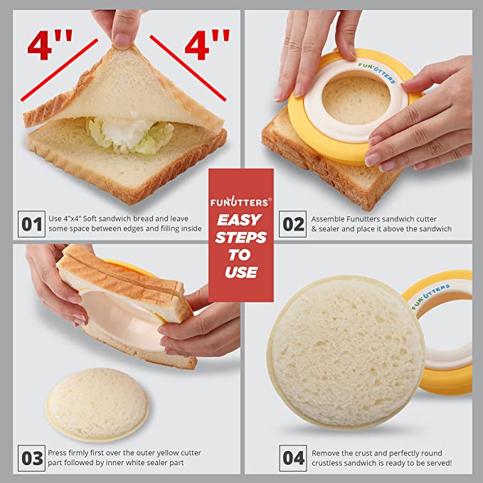 Sandwich Cutter And Sealer, Diy Pocket Sandwich Maker, Great For